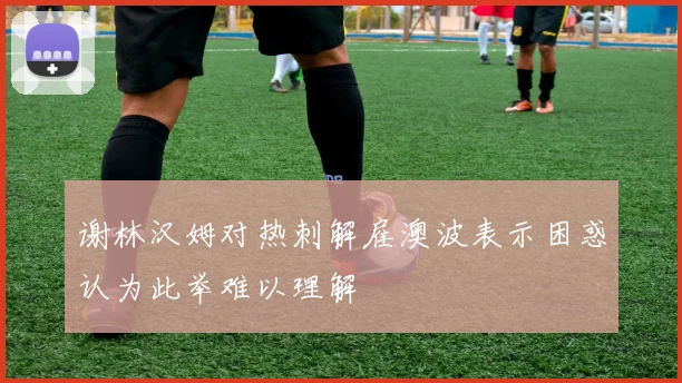 谢林汉姆对热刺解雇澳波表示困惑认为此举难以理解